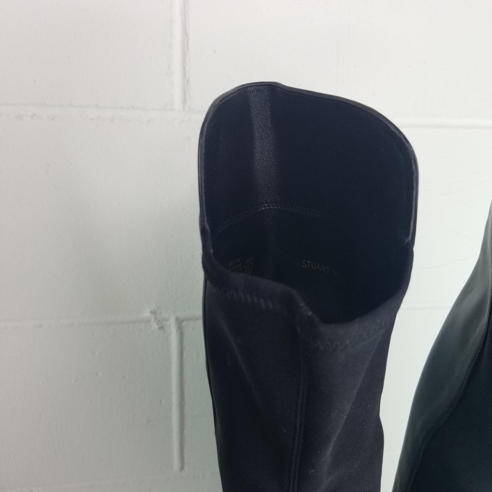 Stuart Weitzman Harper 60 black leather over the knee boots - Picture 10 of 11